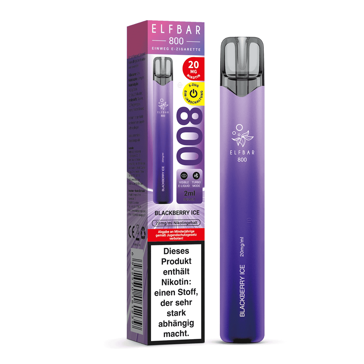 Elfbar 800 Blackberry Ice 3 | Vapebazar Elf Bar 800 - Blackberry Ice