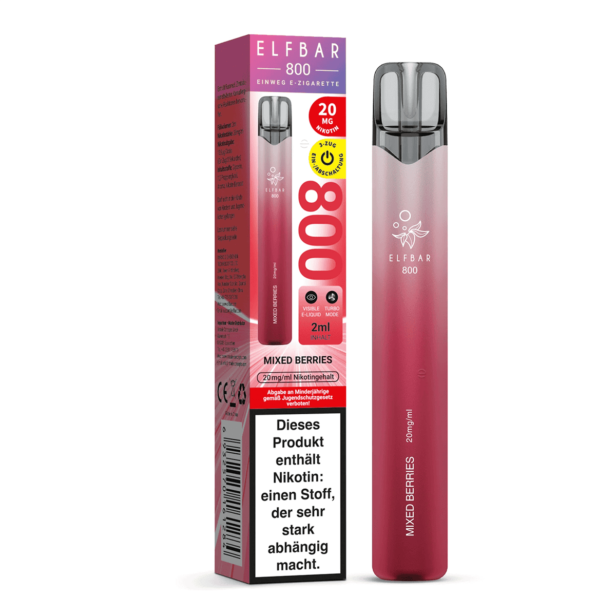 Elfbar 800 Mixed Berries 3 | Vapebazar Elf Bar 800 - Blackberry Ice