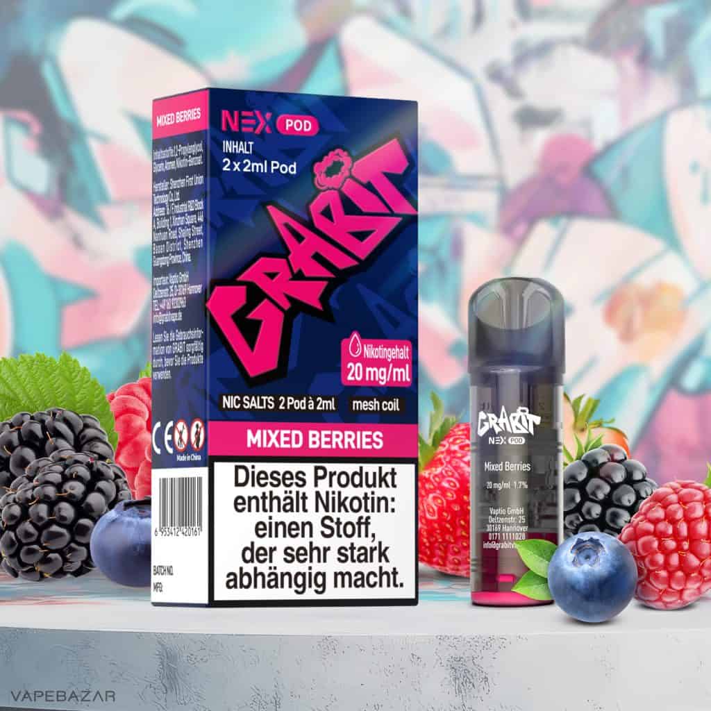 Nex Pro Pod Grabit Nex Pods - Mixed Berries (2er Pack) (ELFA Kompatibel) | VAPEBAZAR