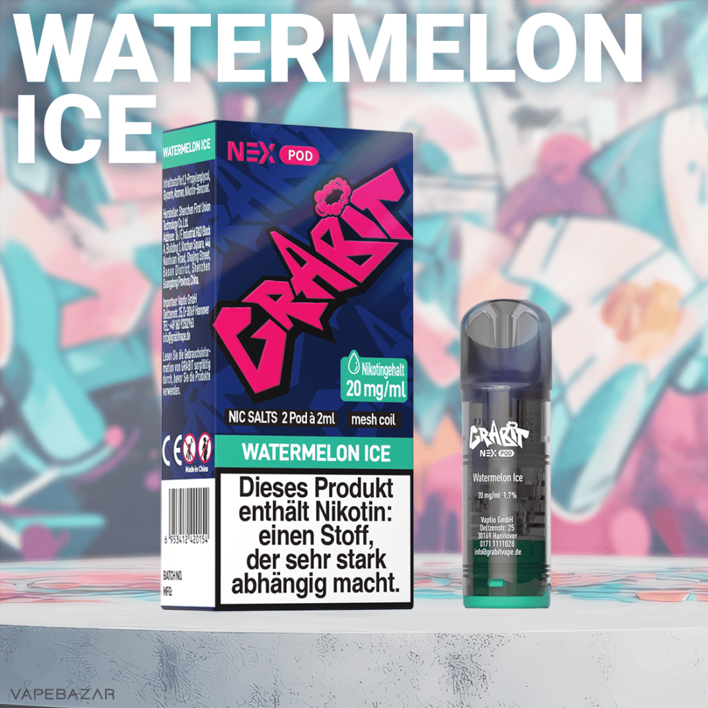 Nex Pro Pod Grabit NEX Pods Watermelon Ice 2er-Pack | Vape Pods bei Vapebazar