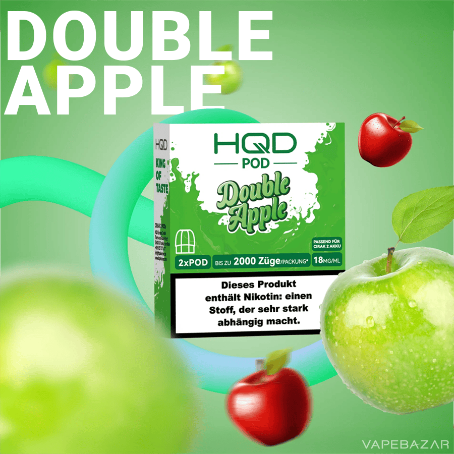 Hqd Pod 2 Double AppleHQD CIrak 2 | Vapebazar Hqd Pod 2 Double Apple Hqd Cirak 2