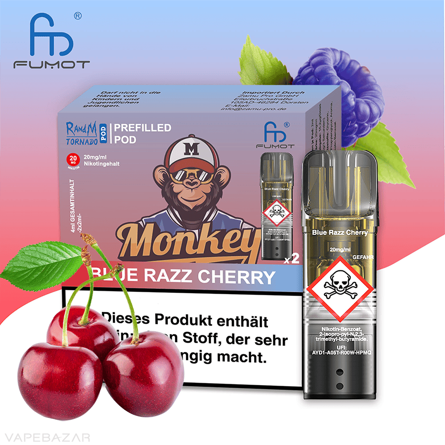 Randm Tornado Pods Blue Razz Cherry | Vapebazar Randm Tornado Pods Blue Razz Cherry