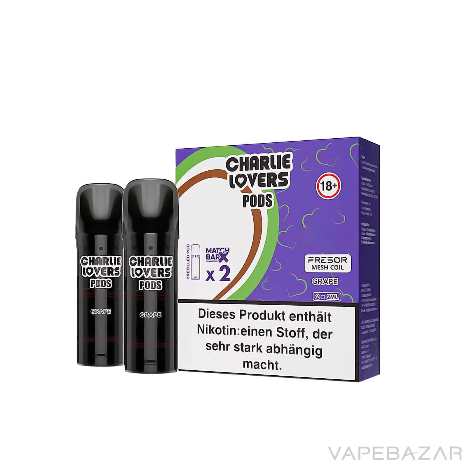 Charlie Lovers Pods Grape 3 | Vapebazar Charlie Lovers Pods - Mixed Berries (2Er Pack)