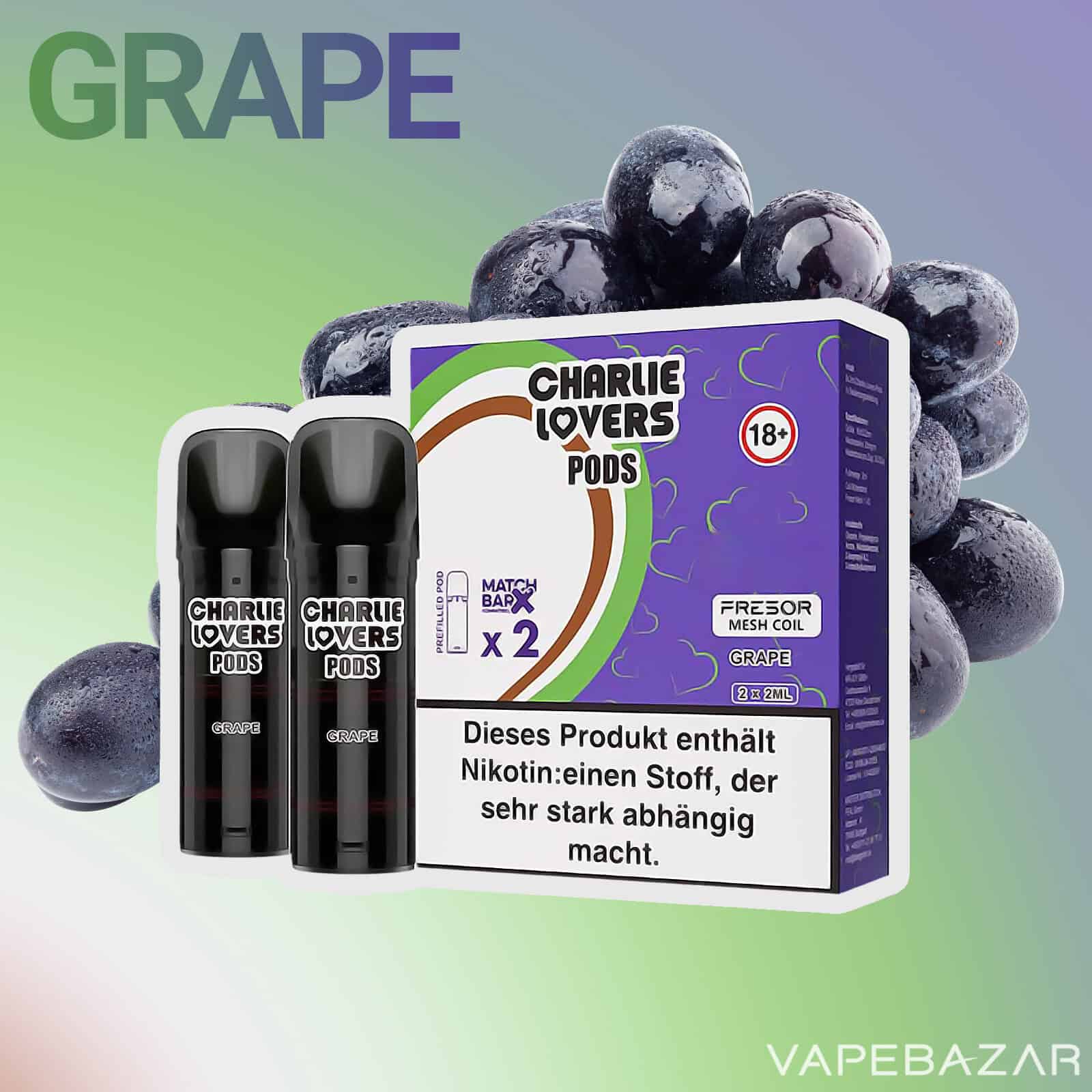 Charlie Lovers Pods Grape | Vapebazar Charlie Lovers Pods Grape
