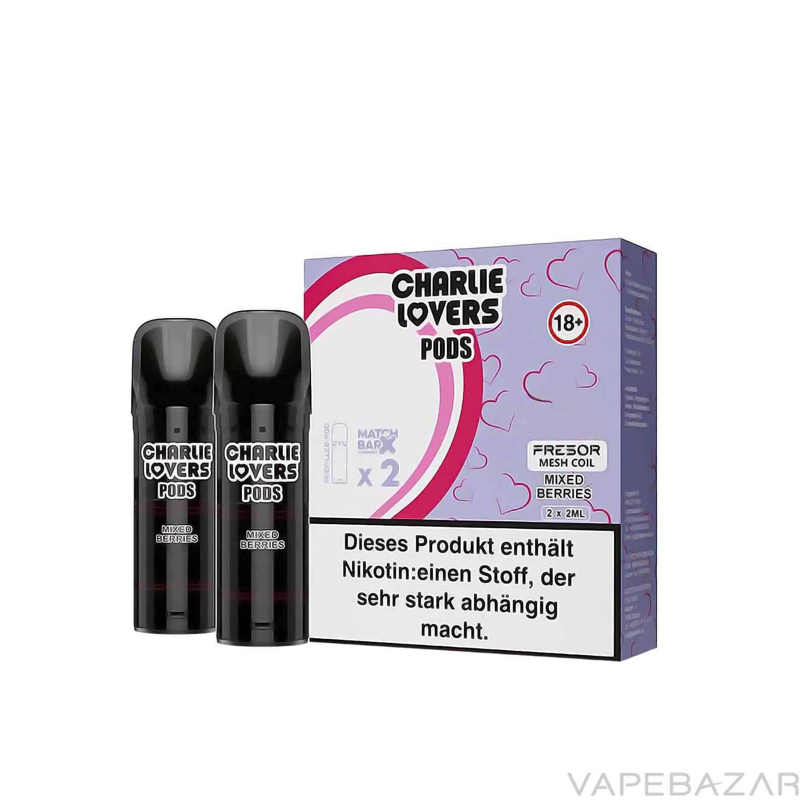 Charlie Lovers Pods Mixed Berries 3 | Vapebazar Charlie Lovers Pods - Mixed Berries (2Er Pack)