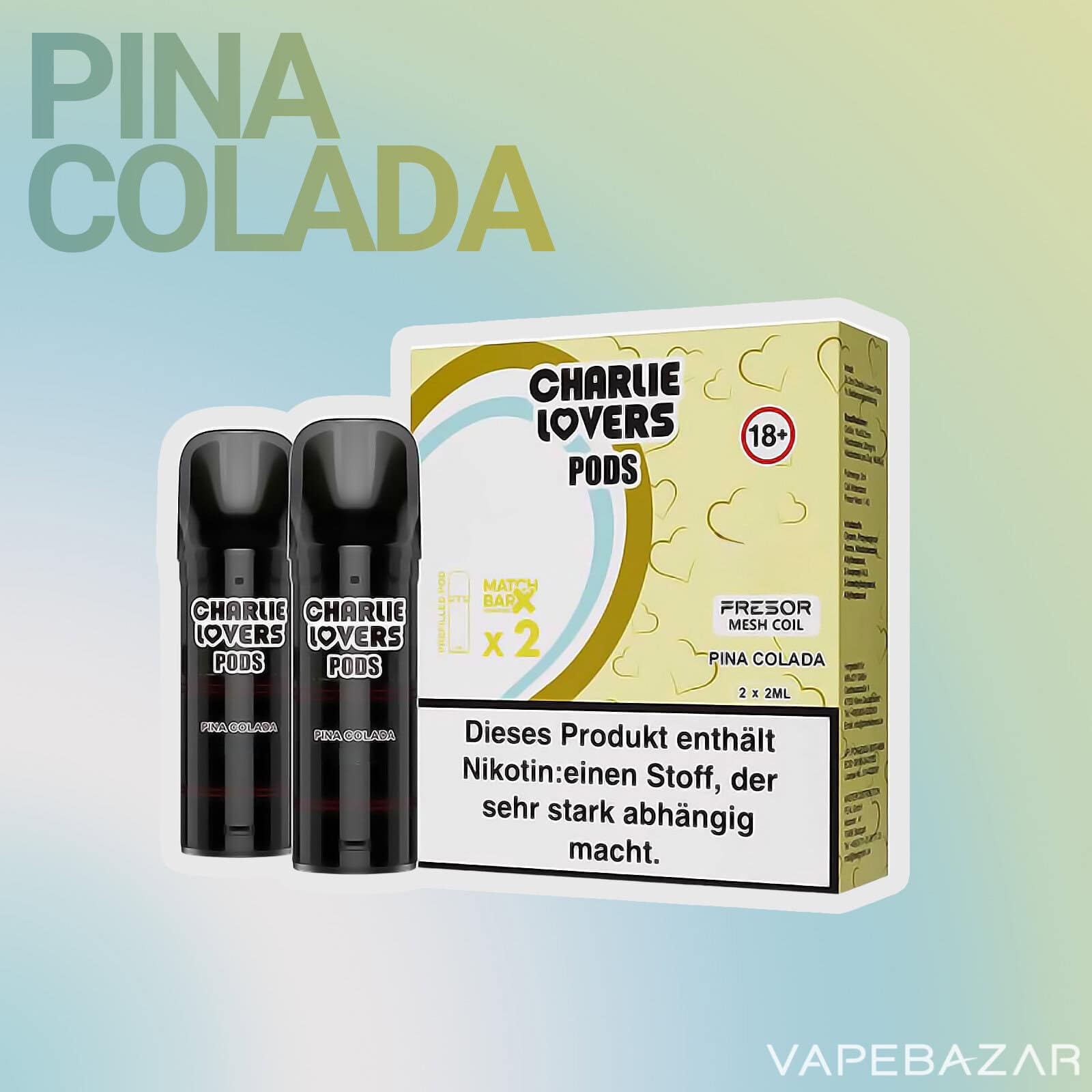 Charlie Lovers Pods Pina Colada 2 | Vapebazar Charlie Lovers Pods - Mixed Berries (2Er Pack)