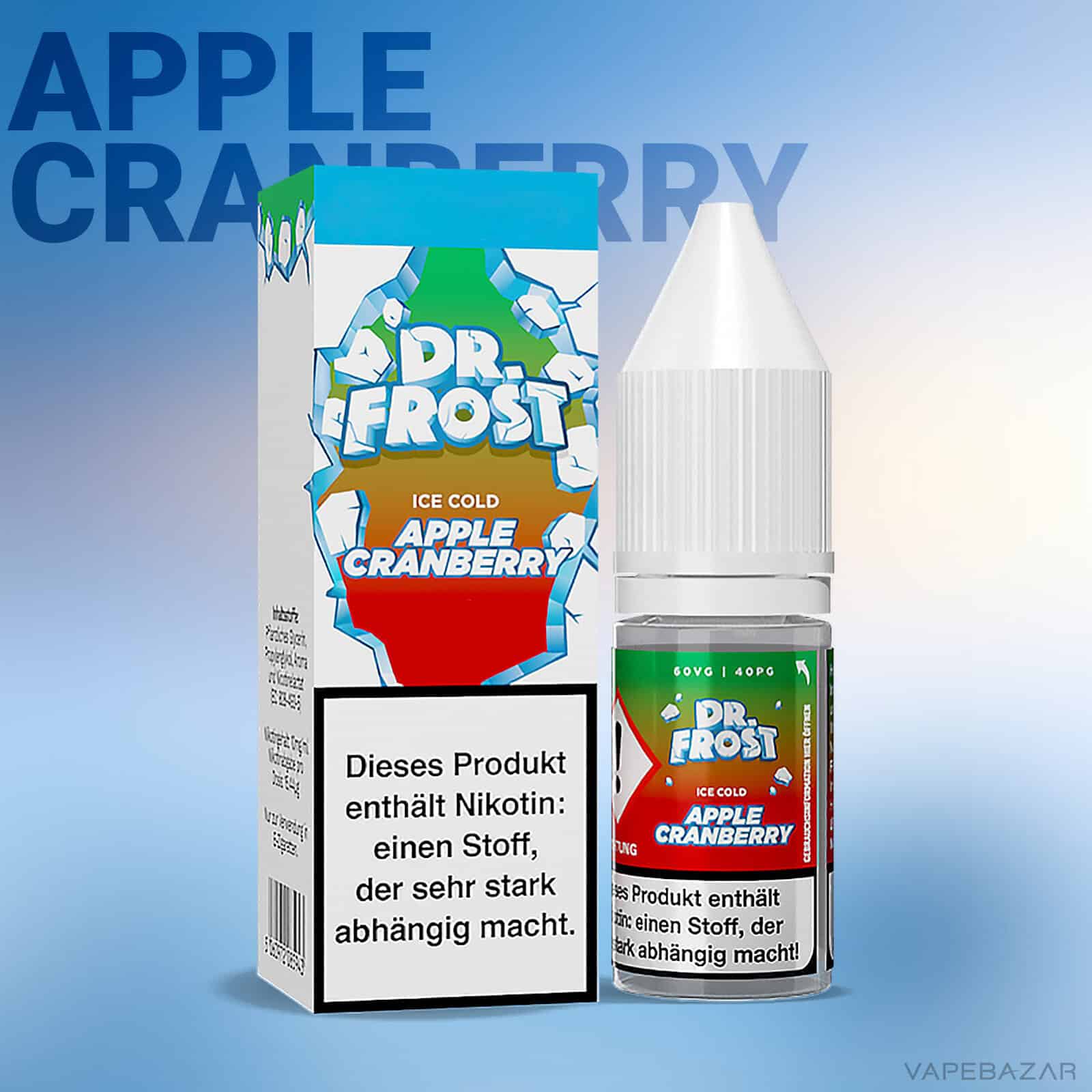 Dr. Frost Ice Cold Apple Cranberry 2 | Vapebazar Dr. Frost Ice Cold - Nic Salt - Nrg