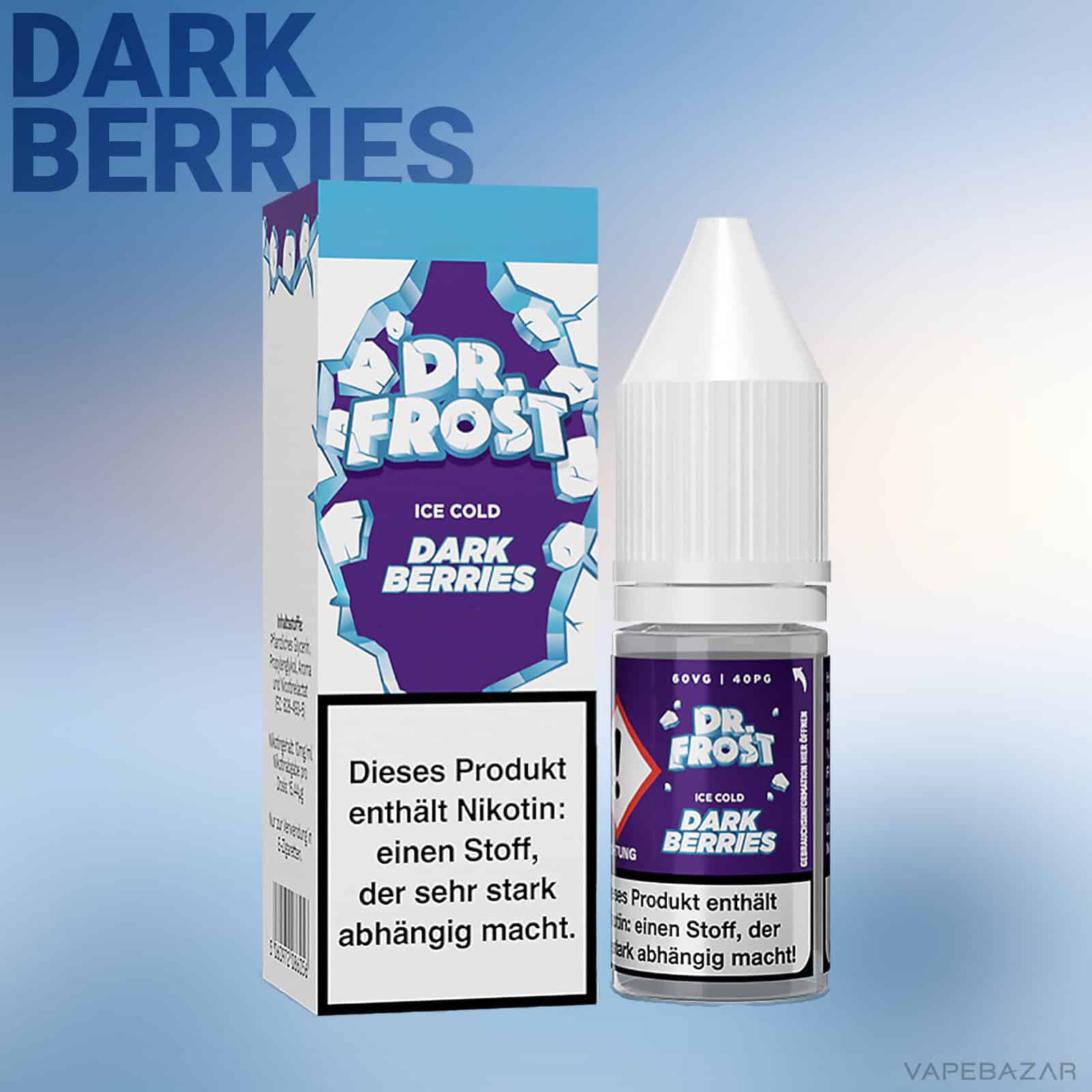 Dr. Frost Ice Cold Dark Berries 2 | Vapebazar Dr. Frost Ice Cold - Nic Salt - Dark Berries