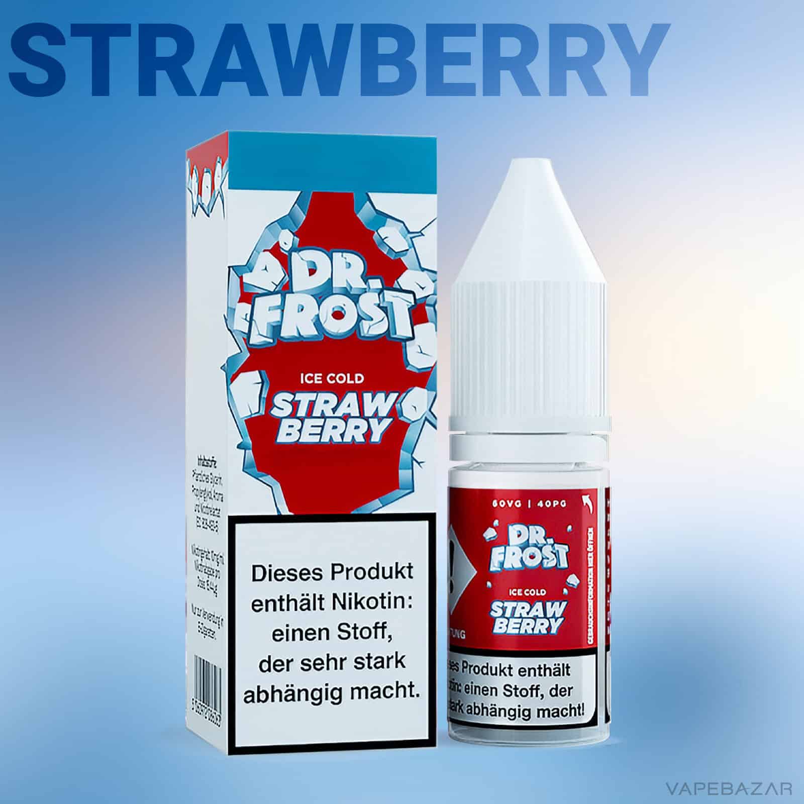 Dr. Frost Ice Cold Strawberry 2 | Vapebazar Dr. Frost Ice Cold - Nic Salt - Nrg