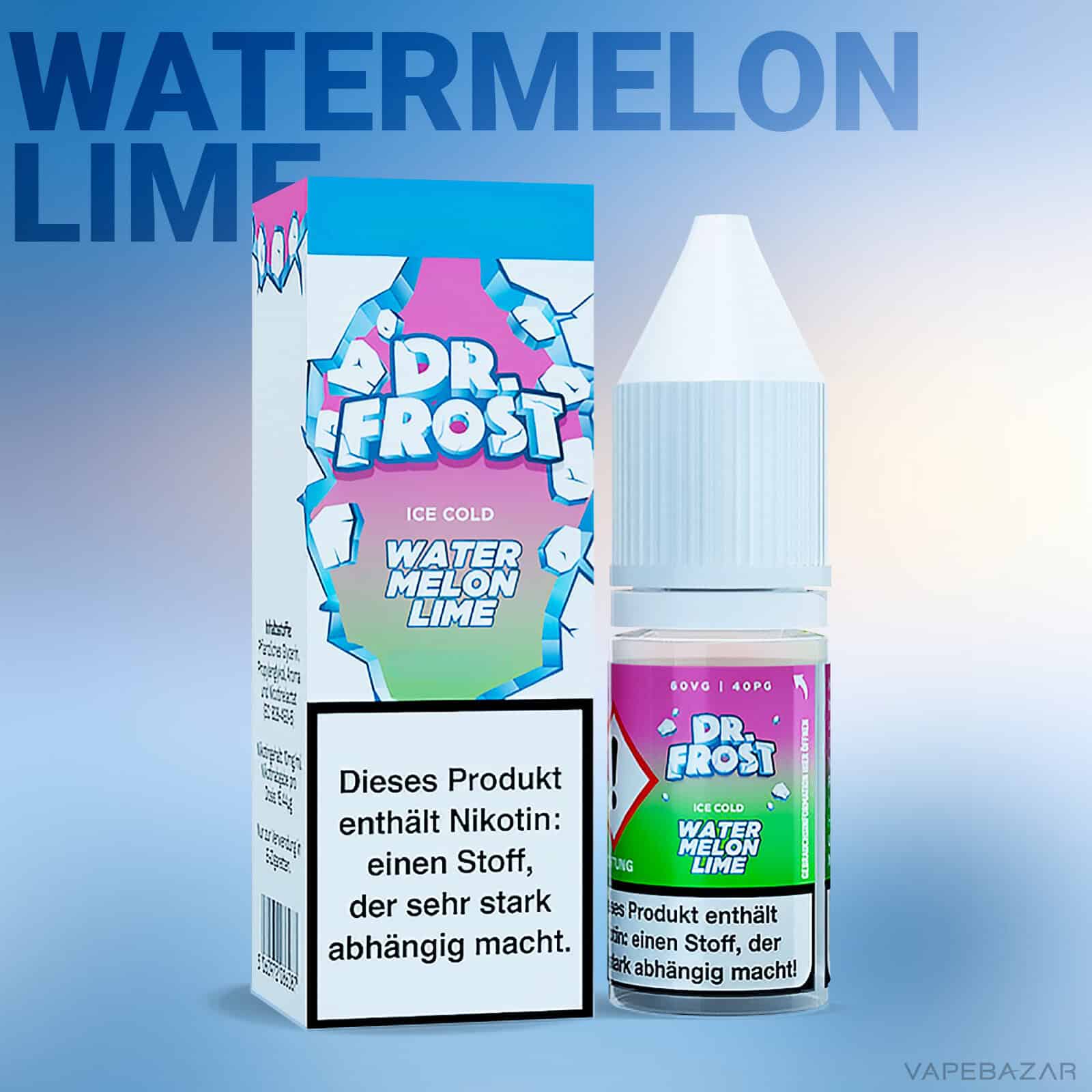 Dr. Frost Ice Cold Watermelon Lime 2 | Vapebazar Dr. Frost Ice Cold - Nic Salt - Nrg