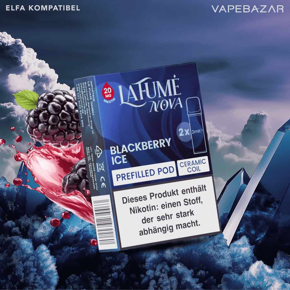 Lafume Nova pods blackberry ice | Vapebazar Lafume Nova Pods - Blackberry Ice (2Er Pack)