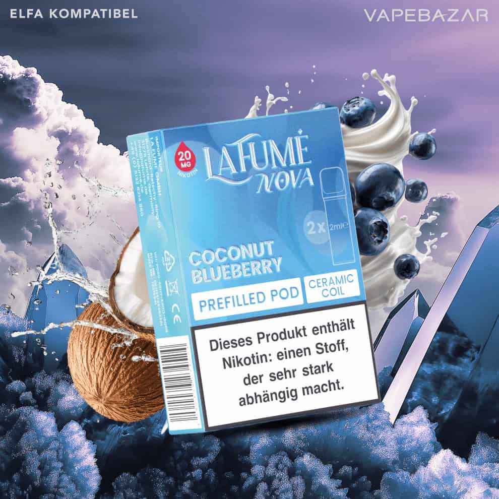 Lafume Nova pods blueberry coconut | Vapebazar Lafume Nova Pods - Coconut Blueberry (2Er Pack)