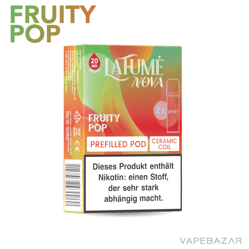 Lafume Nova pods fruity pop 02 | Vapebazar Lafume Nova Pods - Fruity Pop (2Er Pack)