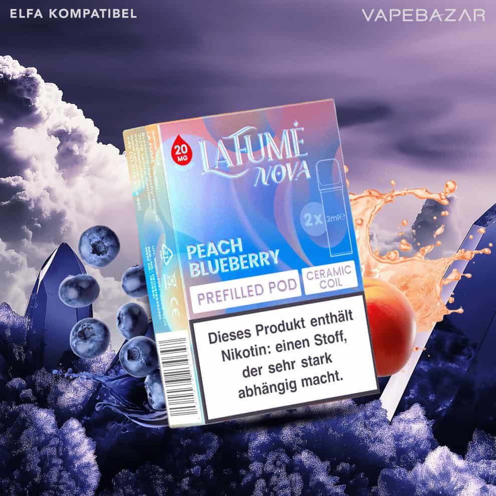 Lafume Nova pods peach blueberry | Vapebazar Lafume Nova Pods - Peach Blueberry (2Er Pack)