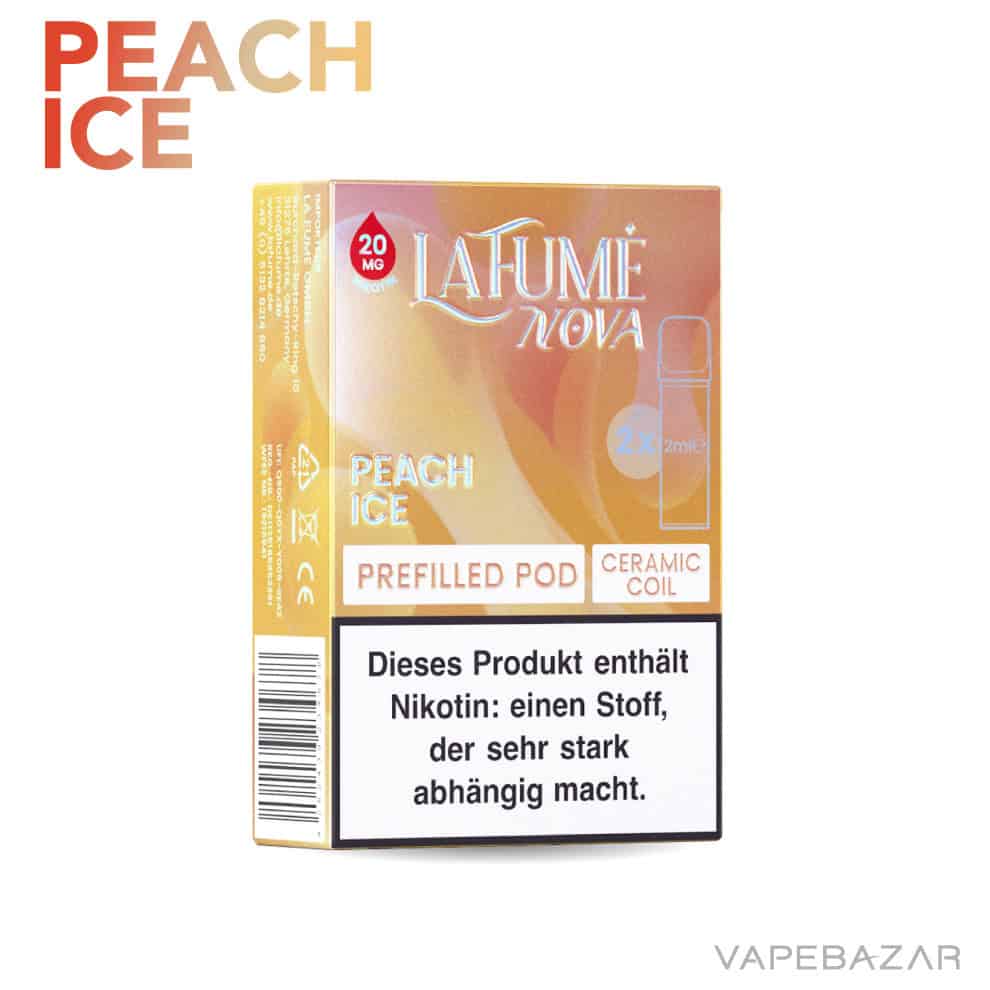 Lafume Nova pods peach ice 02 | Vapebazar Lafume Nova Pods - Peach Ice (2Er Pack)