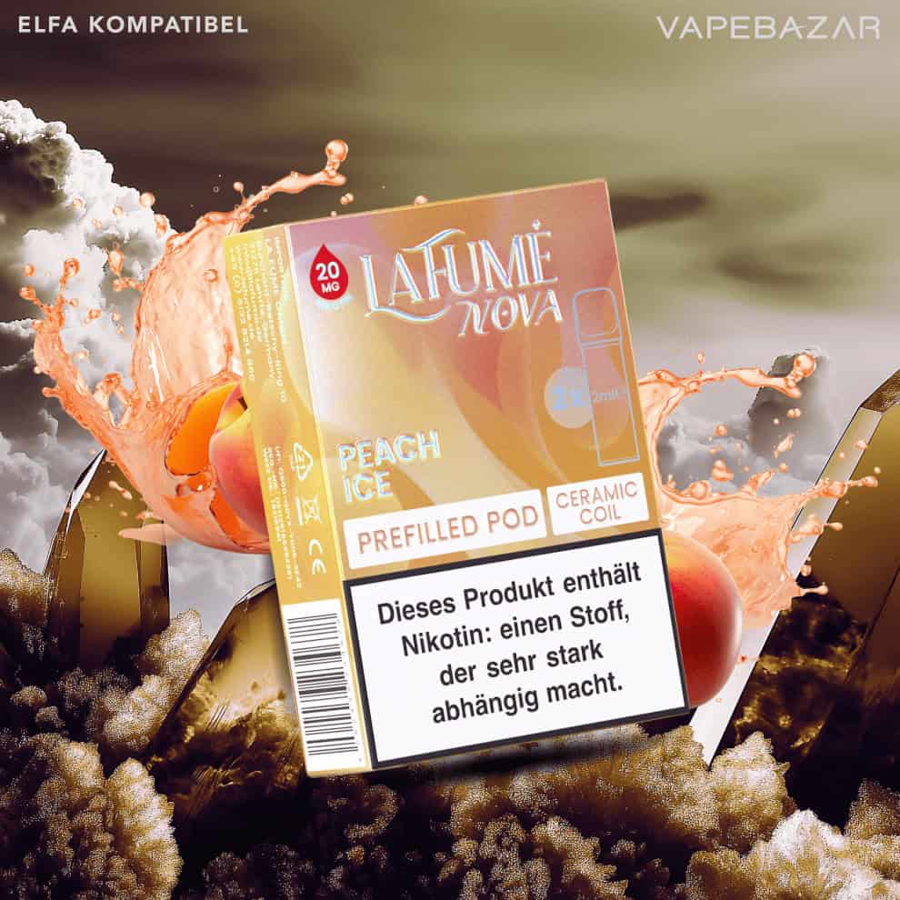 Lafume Nova pods peach ice | Vapebazar Lafume Nova Pods - Peach Ice (2Er Pack)