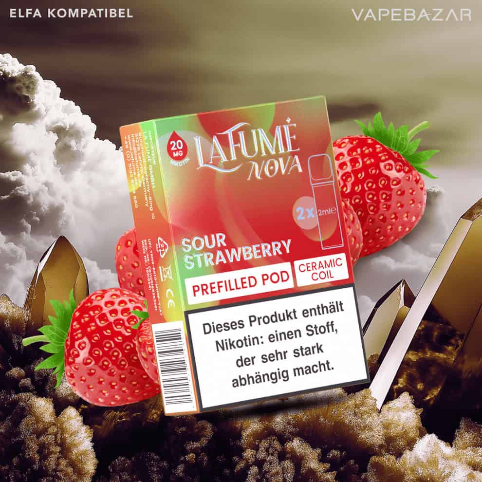 Lafume Nova pods sour strawberry | Vapebazar Lafume Nova Pods - Strawberry Kiwi (2Er Pack)