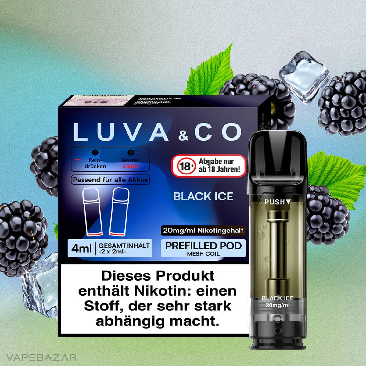 Luva Co Black iceVAPEBAZAR | Vapebazar Luva &Amp; Co Black Icevapebazar