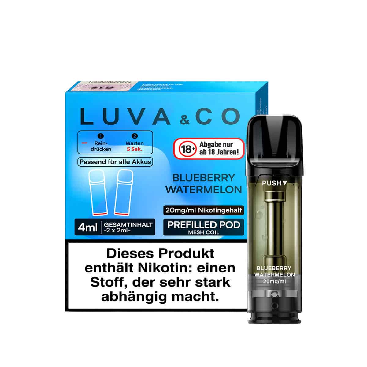 Luva Co Blueberry Watermelon 3 | Vapebazar Luva &Amp; Co Pods - Blueberry Watermelon (2Er Pack) – Bild 3