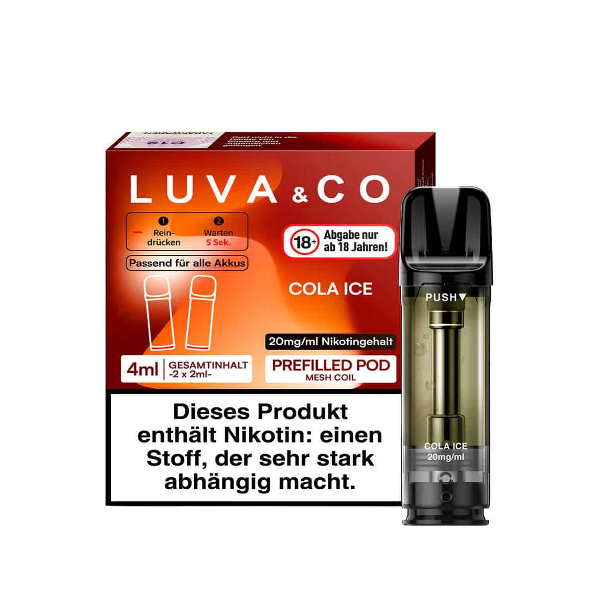 Luva Co Cola Ice 3 | Vapebazar Luva &Amp; Co Pods - Cola Ice (2Er Pack)