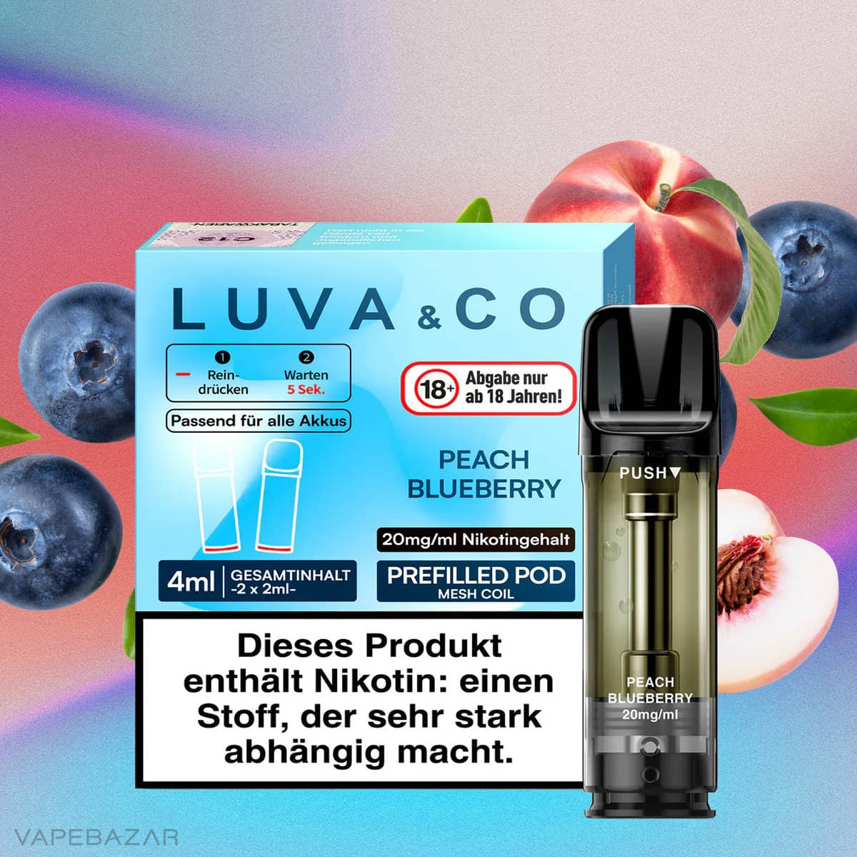 Luva Co Peach BlueberryVAPEBAZAR | Vapebazar Luva &Amp; Co Peach Blueberryvapebazar