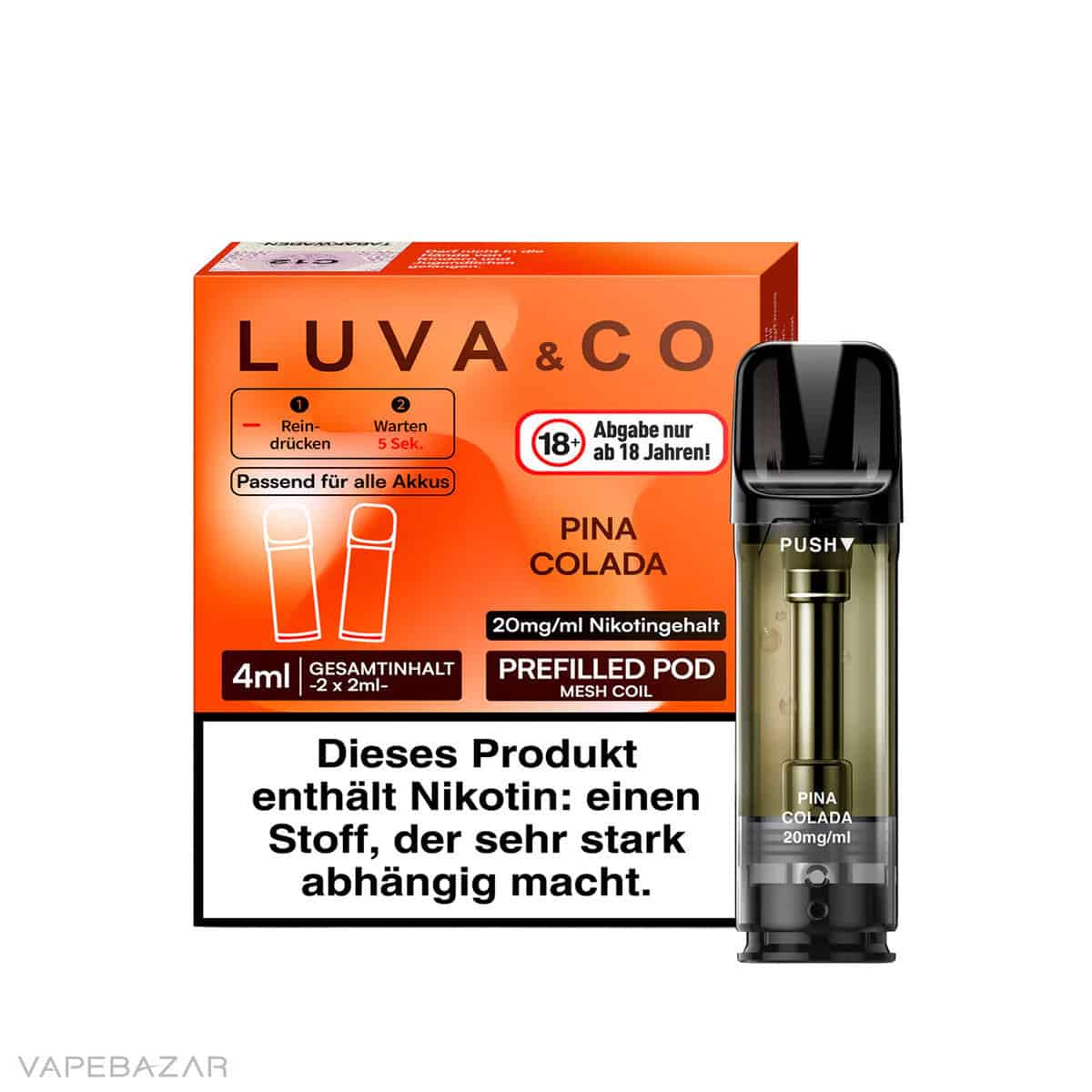 Luva Co Pina Colada 3 | Vapebazar Luva &Amp; Co Pods - Pina Colada (2Er Pack)