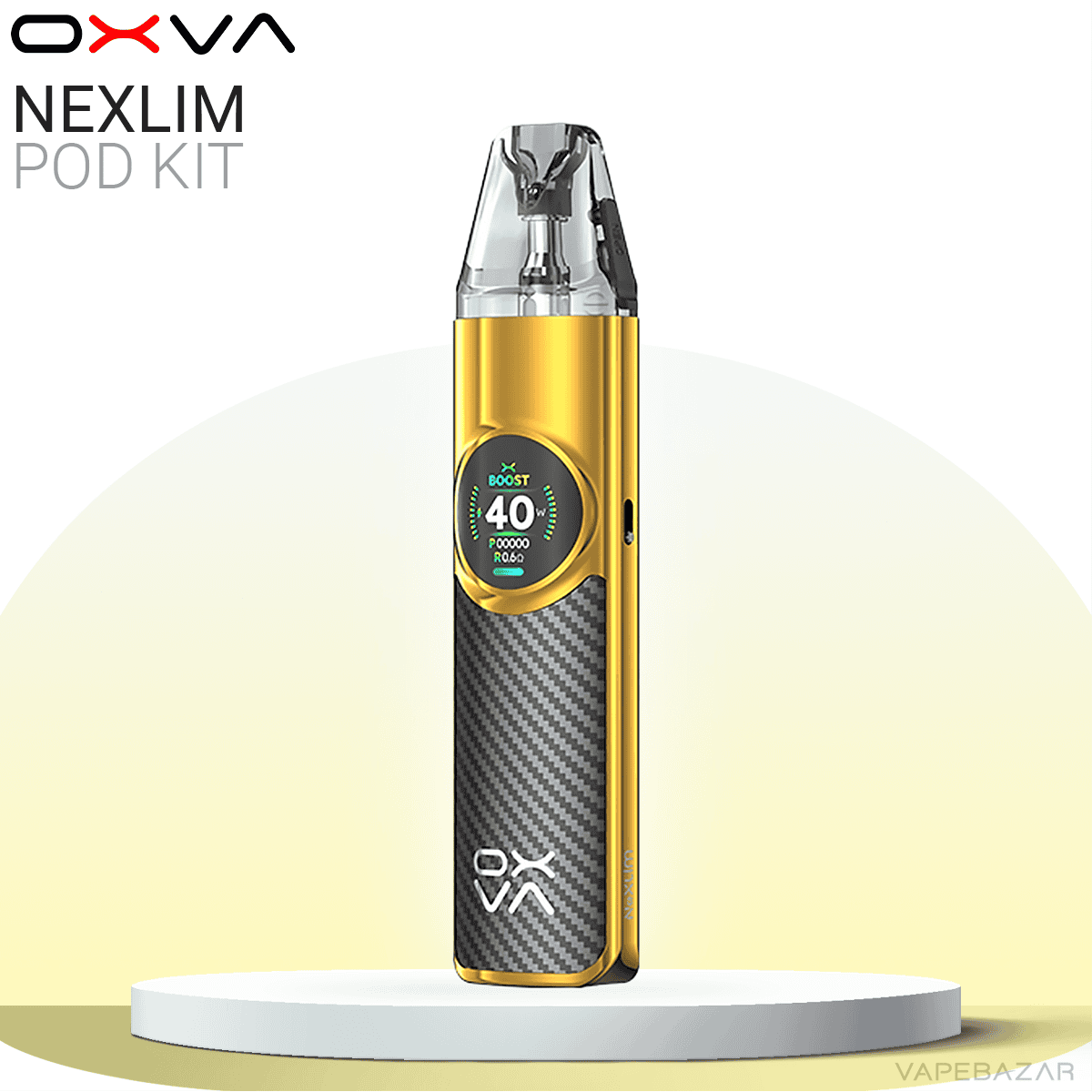 Oxva Nexlim Pod Kit Black Gold | Vapebazar Oxva Nexlim Pod Kit Black Gold