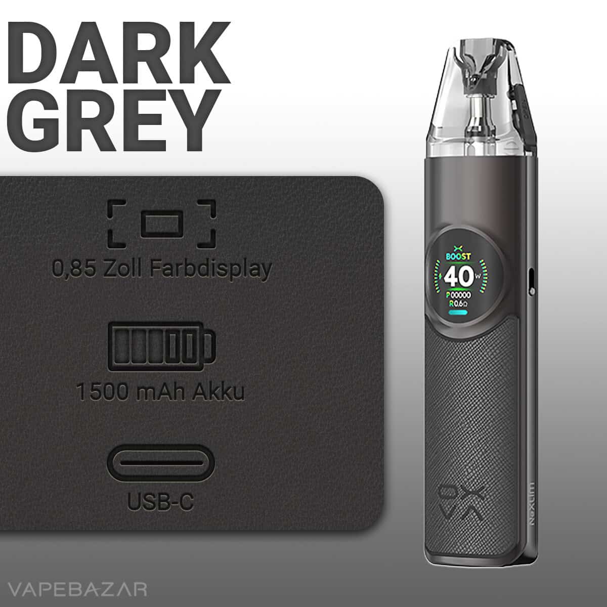 Oxva Nexlim Pod Kit Dark Grey 2 | Vapebazar Oxva Nexlim Pod Kit - Dark Brown