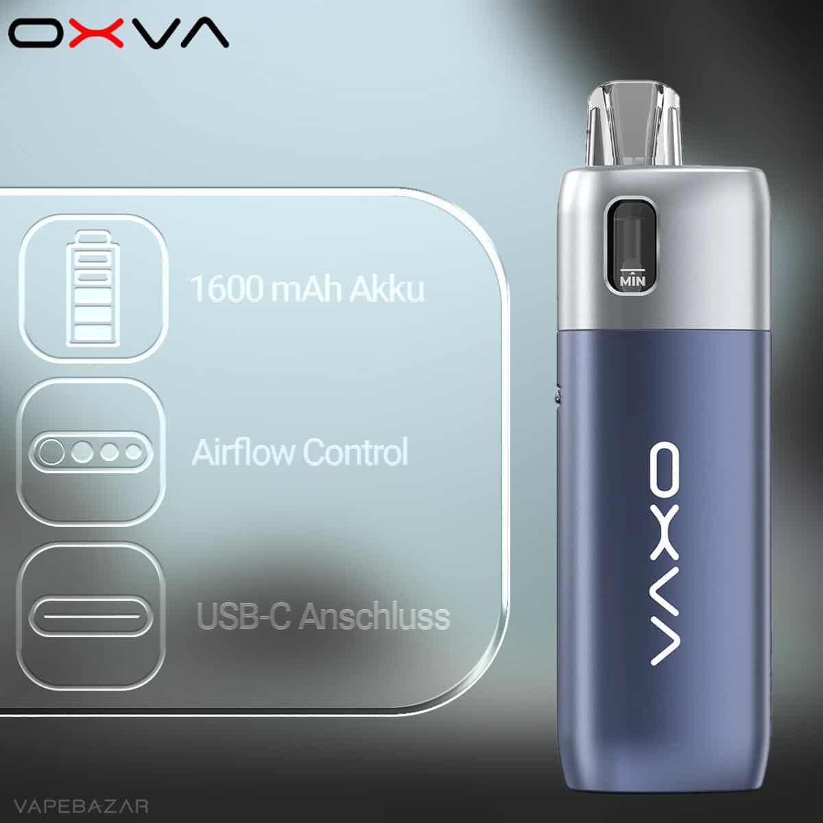 Oxva Oneo Haze Blue 2 Kopie | Vapebazar Oxva Oneo - Pod Kit - Haze Blue