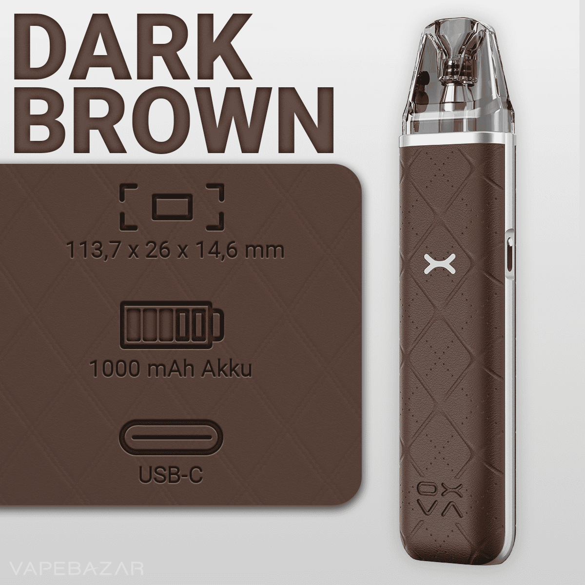Oxva Xlim Go Dark Brown 2 | Vapebazar Oxva Xlim Go - Pod Kit - Dark Brown