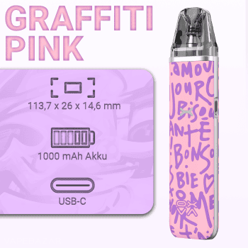 OXVA Xlim Go - Pod Kit - Graffiti Pink