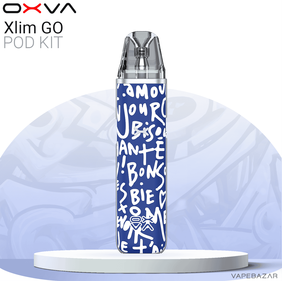 Oxva Xlim Go Pod Kit Graffiti Blue | Vapebazar Oxva Xlim Go Pod Kit Graffiti Blue