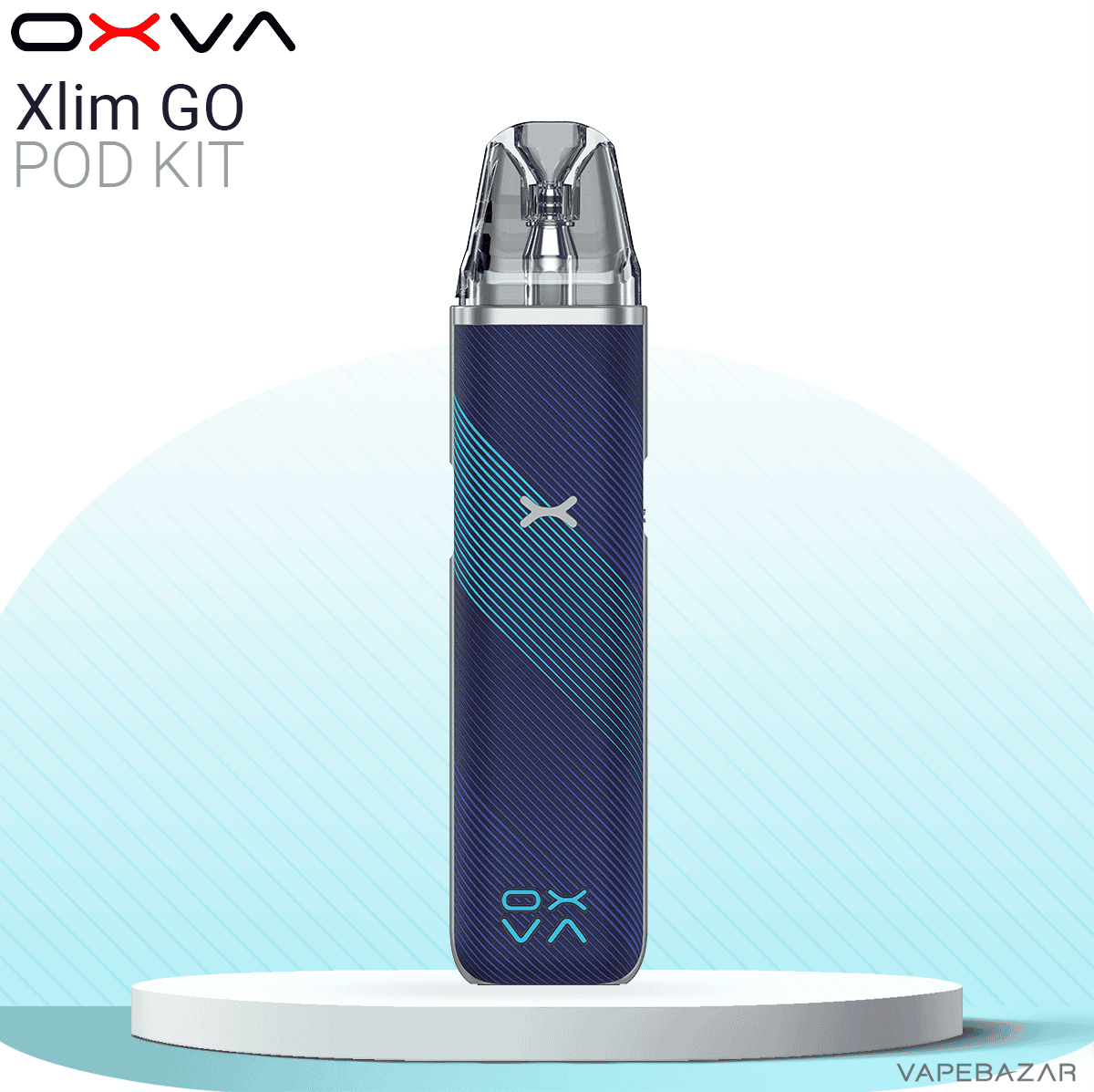 Oxva Xlim Go Pod Kit Striped Blue | Vapebazar Oxva Xlim Go Pod Kit Striped Blue