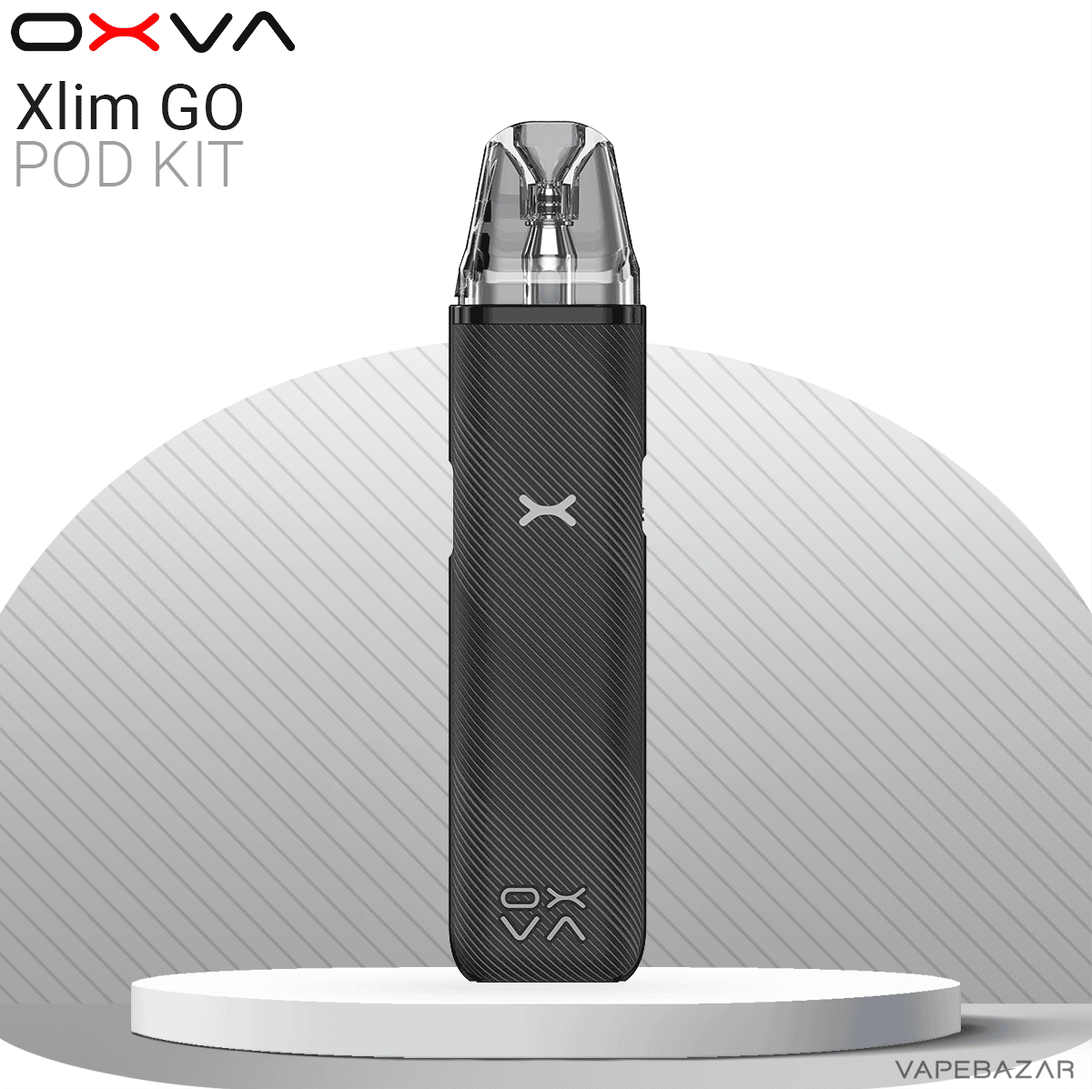 Oxva Xlim Go Pod Kit Striped Grey | Vapebazar Oxva Xlim Go Pod Kit Striped Grey