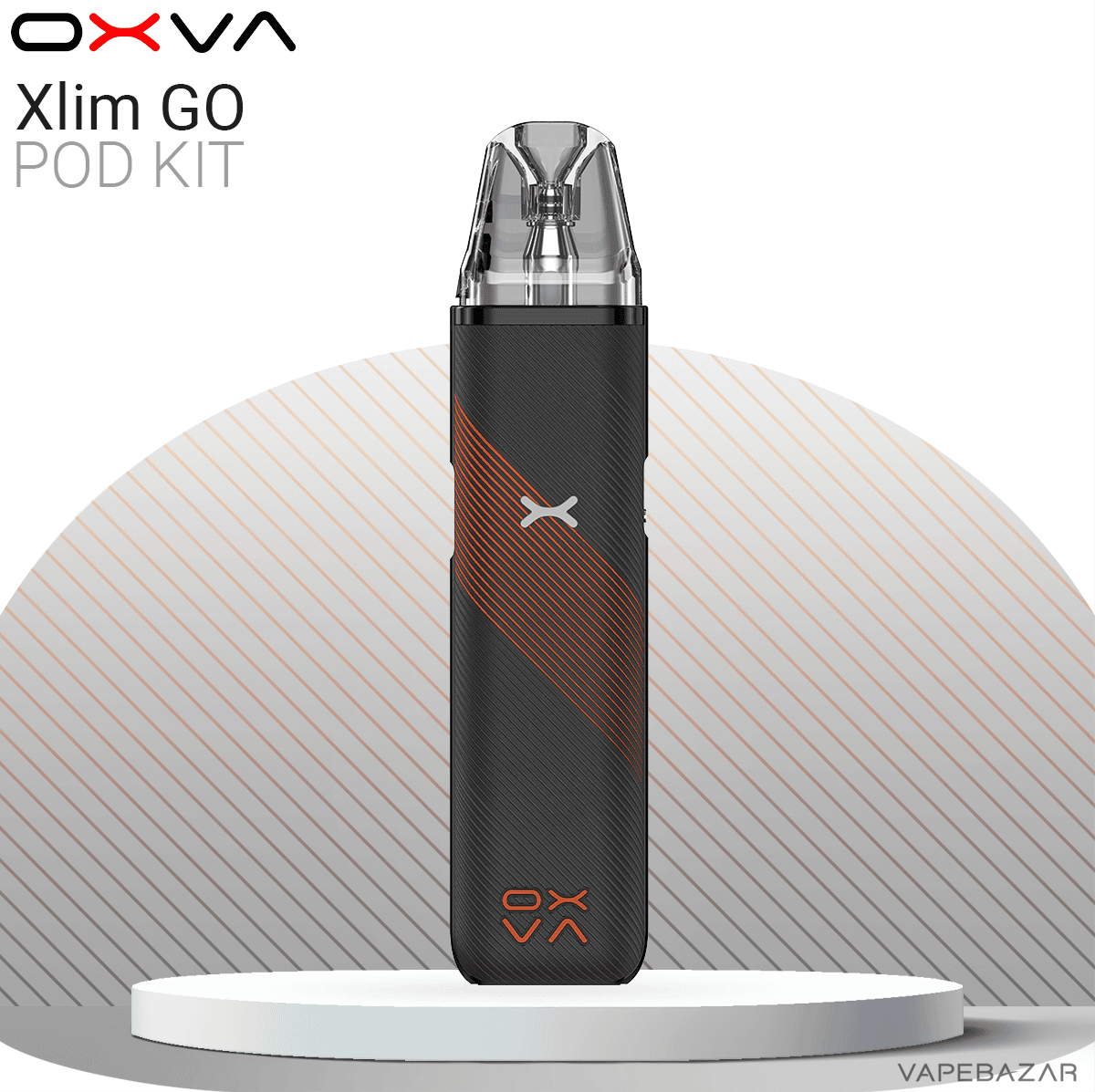 Oxva Xlim Go Pod Kit Striped Orange | Vapebazar Oxva Xlim Go Pod Kit Striped Orange