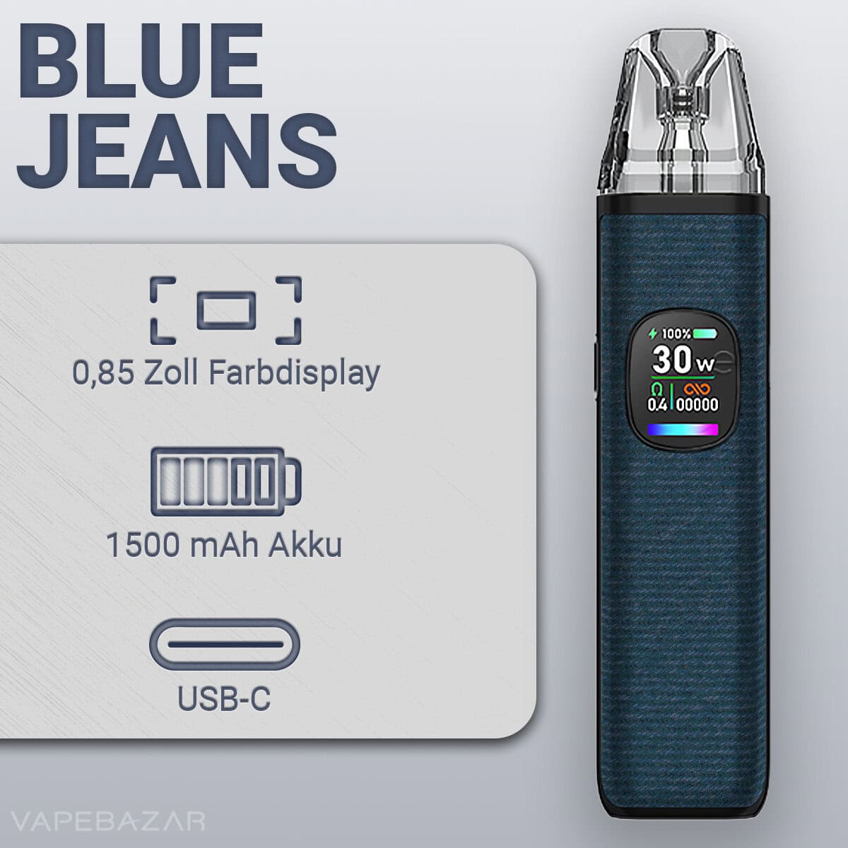 Oxva Xlim Pro 2 Blue Jeans 2 | Vapebazar Oxva Xlim Pro 2 Blue Jeans 2