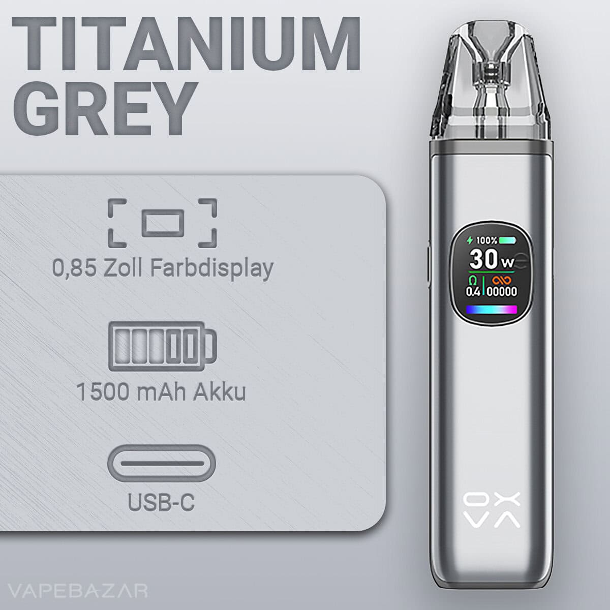 Oxva Xlim Pro 2 Titanium Grey 2 | Vapebazar Oxva Xlim Pro 2 Pod Kit - Black Carbon