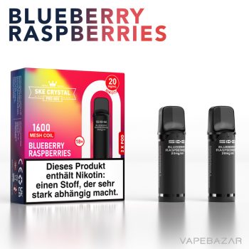 SKE Crystal 800 Pro Pods - Blueberry Raspberries (2er Pack)