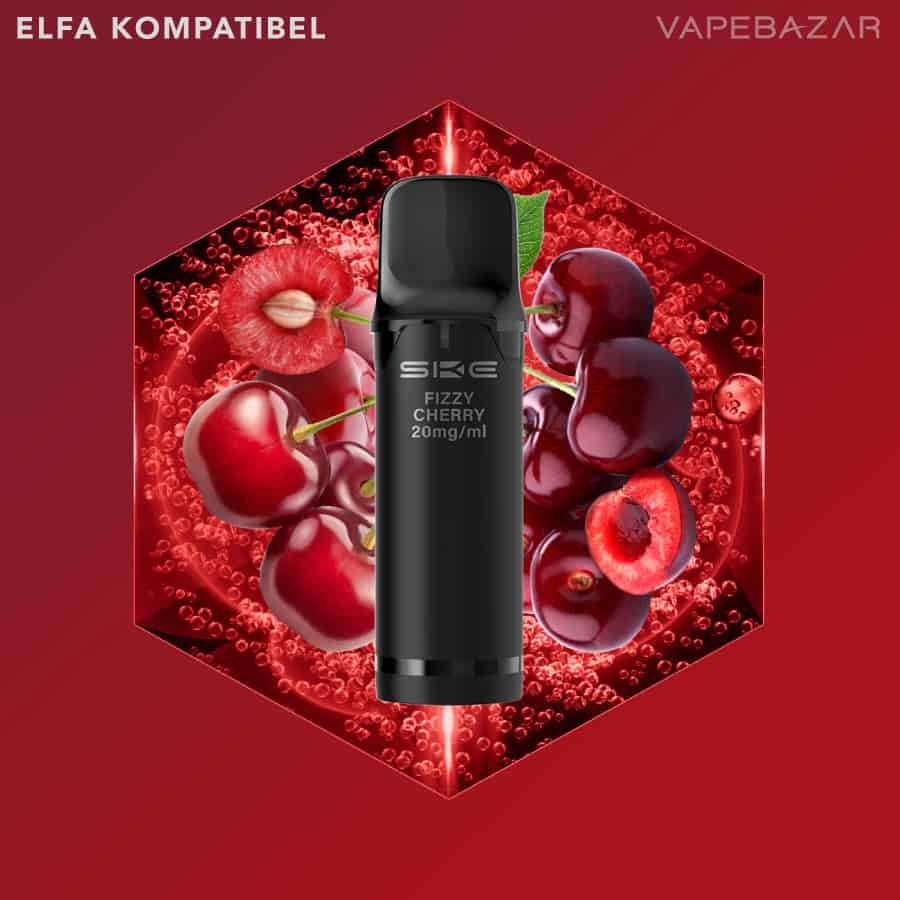 SKE Crystal Plus Pro 800 Prefilled Pods Fizzy Cherry | Vapebazar Ske Crystal 800 Pro Pods - Fizzy Cherry (2Er Pack)