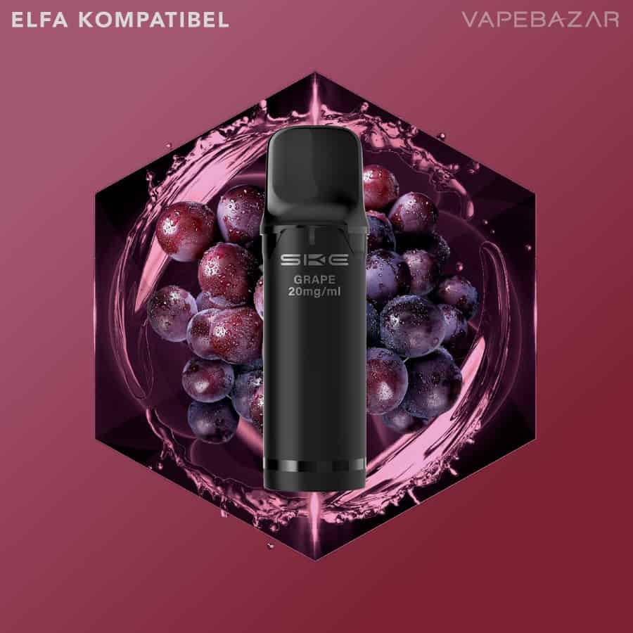 SKE Crystal Plus Pro 800 Prefilled Pods Fresh Grape | Vapebazar Ske Crystal 800 Pro Pods - Grape (2Er Pack)