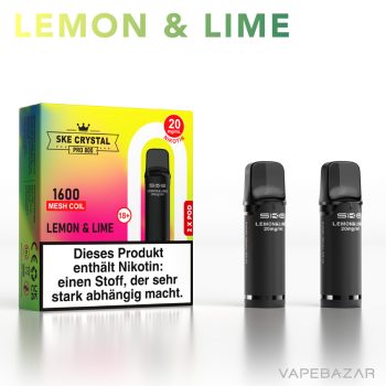 SKE Crystal 800 Pro Pods - Lemon & Lime (2er Pack)