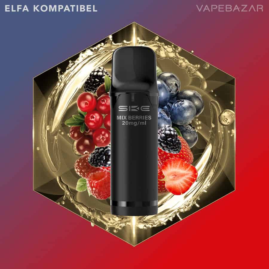 SKE Crystal Plus Pro 800 Prefilled Pods Mix Berries | Vapebazar Ske Crystal 800 Pro Pods - Mix Berries (2Er Pack)