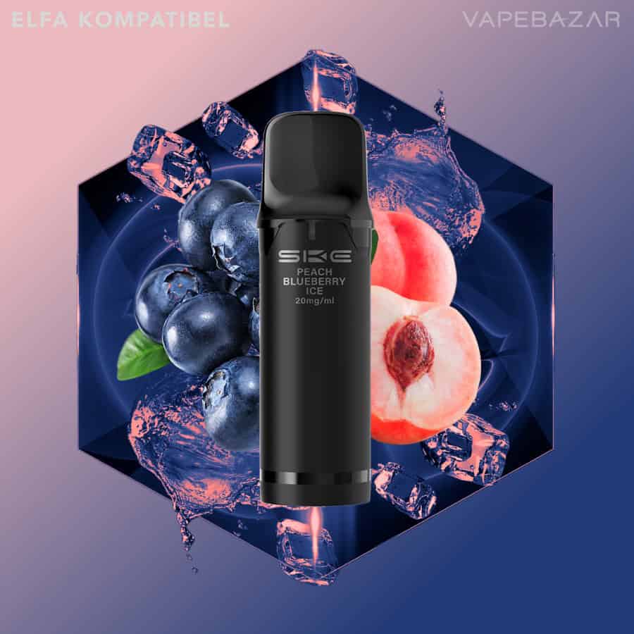 SKE Crystal Plus Pro 800 Prefilled Pods Peach Blueberry Ice | Vapebazar Ske Crystal 800 Pro Pods - Peach Blueberry Ice (2Er Pack)