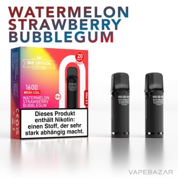 SKE Crystal 800 Pro Pods - Watermelon Strawberry Bubblegum (2er Pack)