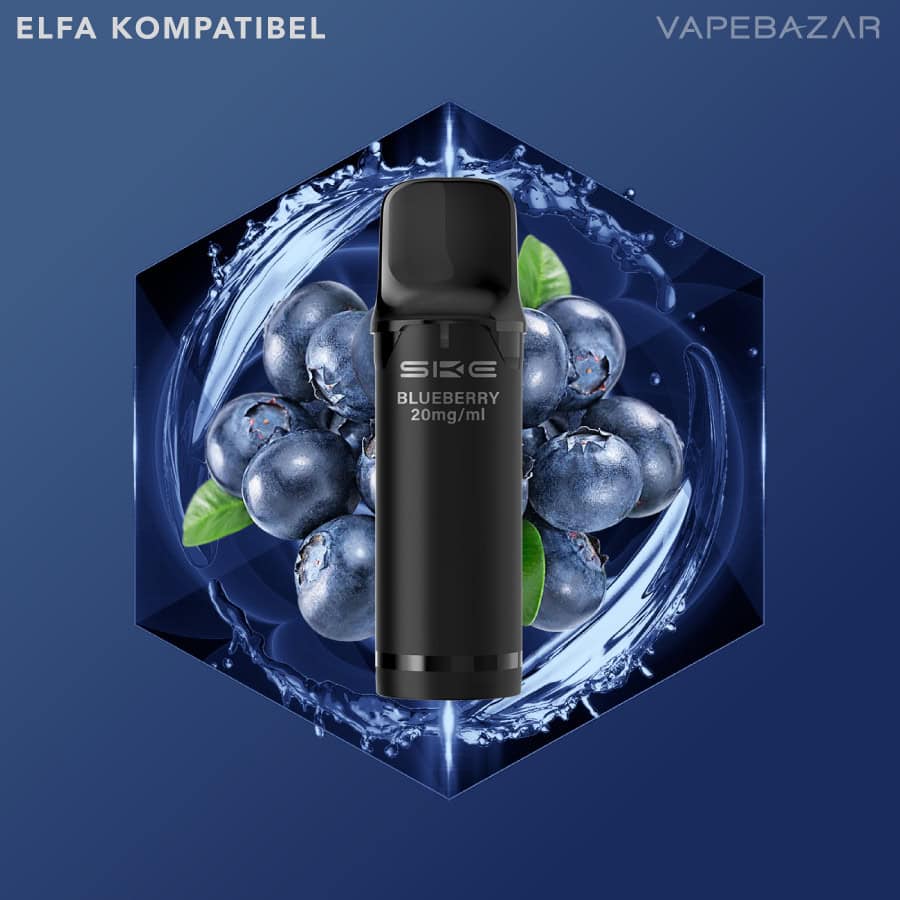 SKE Crystal Plus Pro 800 Prefilled Pods blueberry | Vapebazar Ske Crystal 800 Pro Pods - Blueberry (2Er Pack)