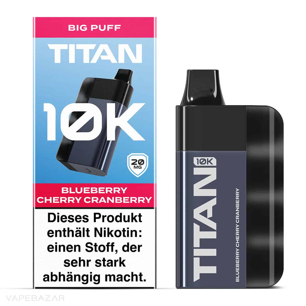 Titan 10k Blueberry Cherry Cranberry 3 | Vapebazar Titan 10K Gerät - Tropical Tango