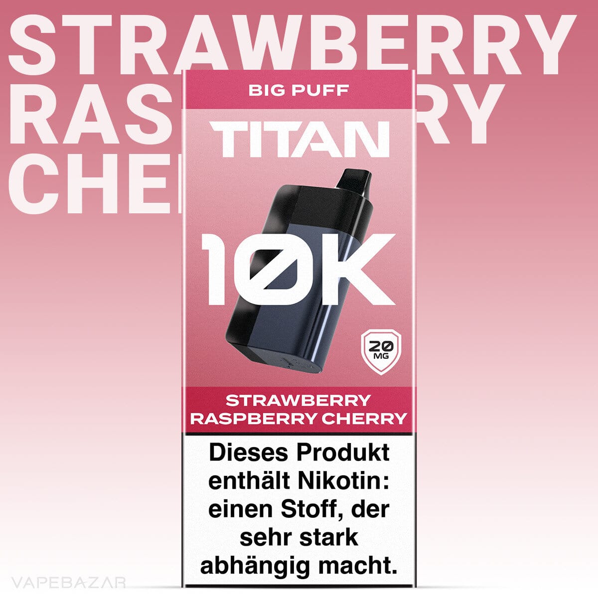 Titan 10k Strawberry Raspberry Cherry 2 | Vapebazar Titan 10K Gerät - Tropical Tango