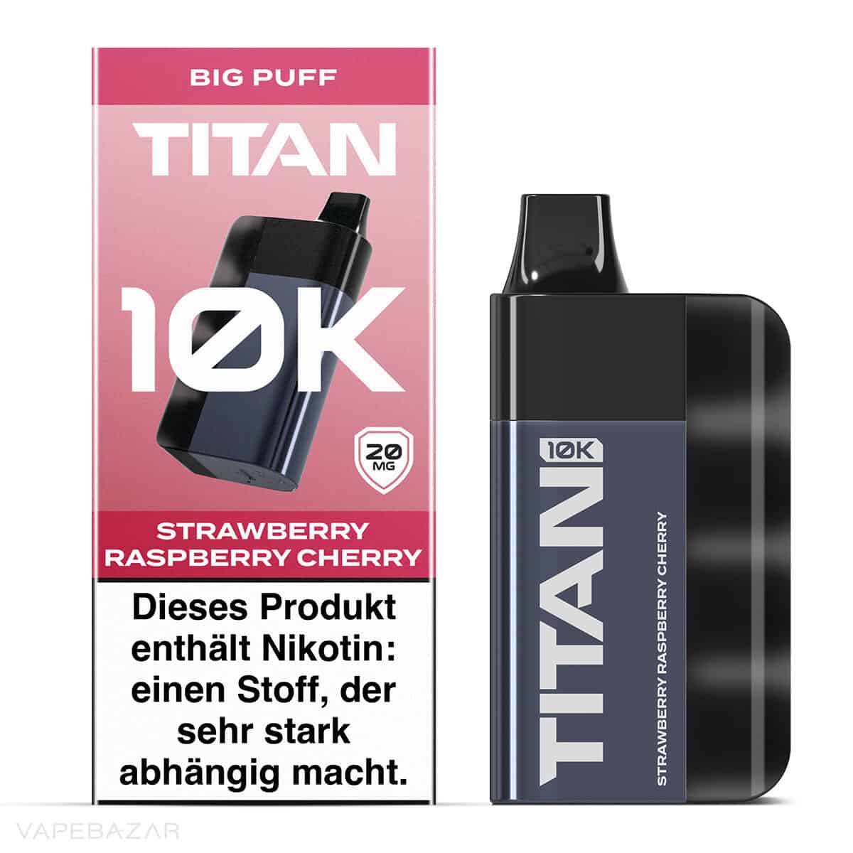 Titan 10k Strawberry Raspberry Cherry 3 | Vapebazar Titan 10K Gerät - Tropical Tango
