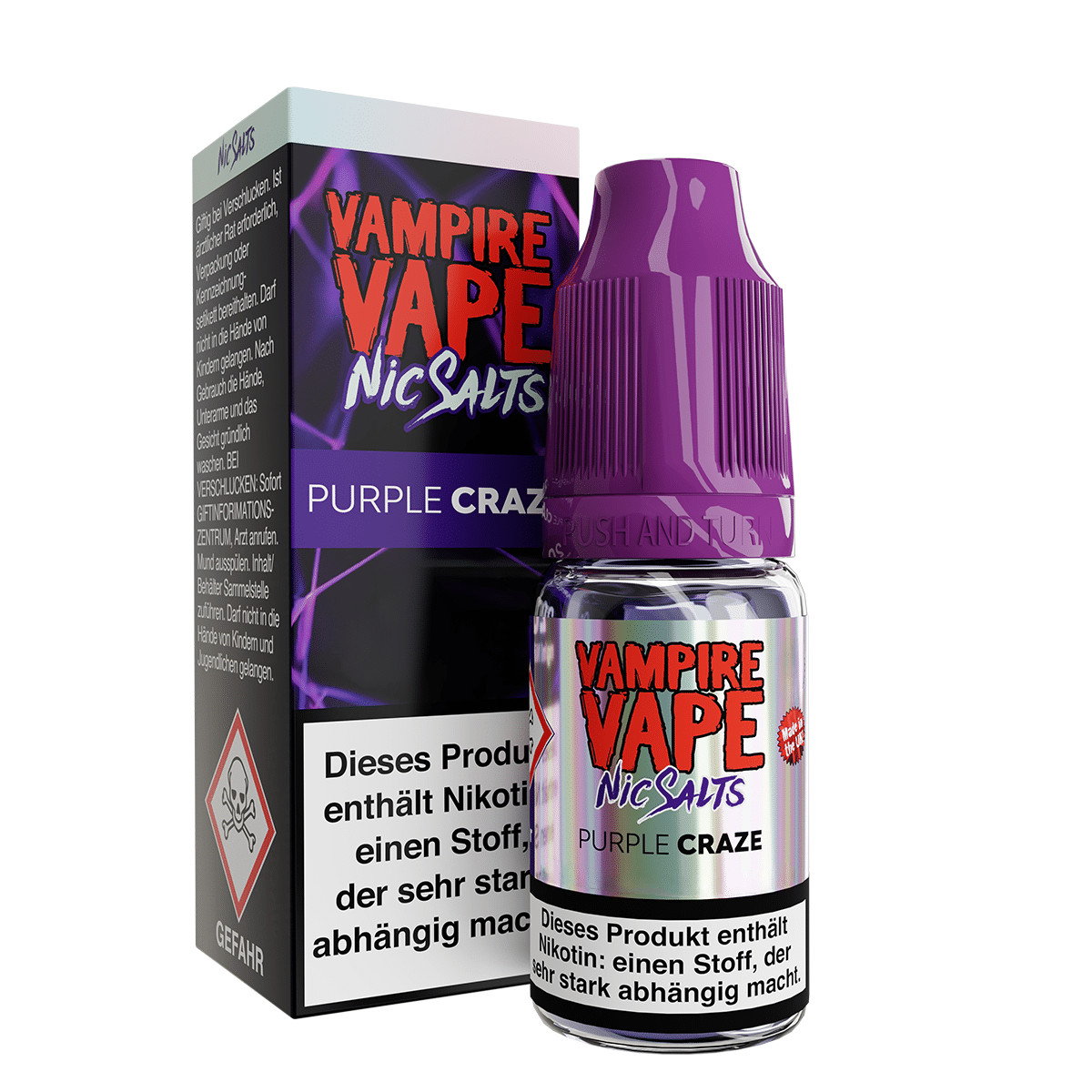 Vampire Vape Nic Salt Purple Craze 3 | Vapebazar Vampire Vape Nic Salts - Purple Craze