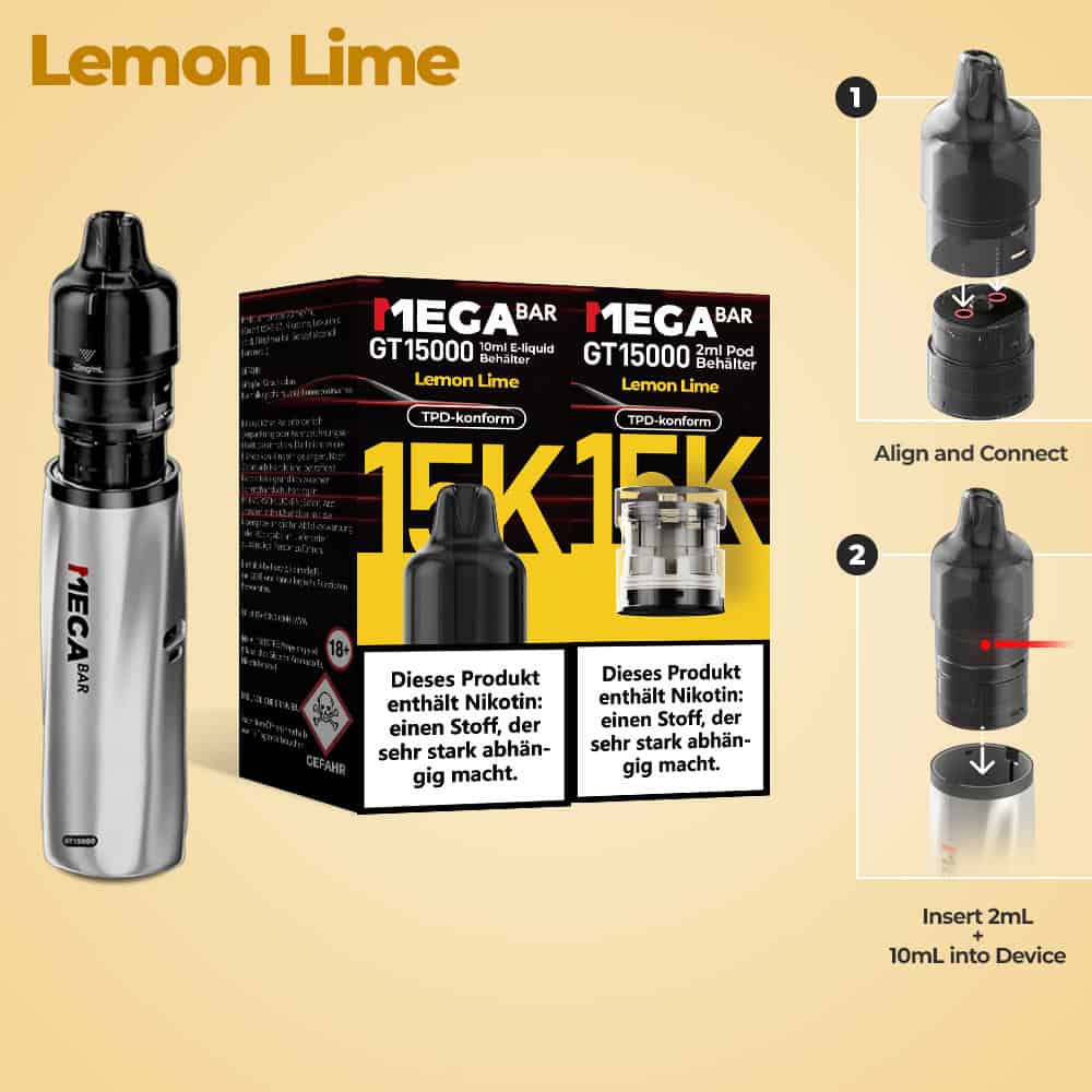 2 6 | Vapebazar Megabar Gt15000 Prefilled Pods - Strawberry Raspberry Cherry Ice (2+10Ml)